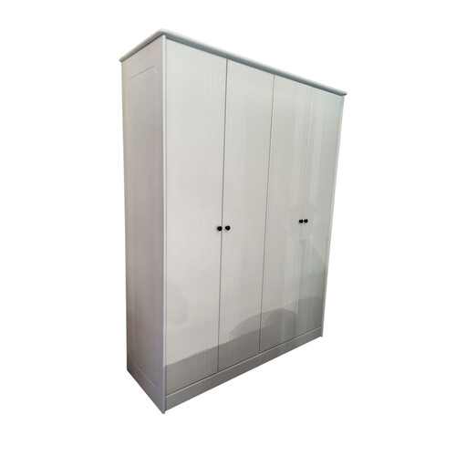 SN 8039 4W 4 DOOR WARDROBE-WHITE